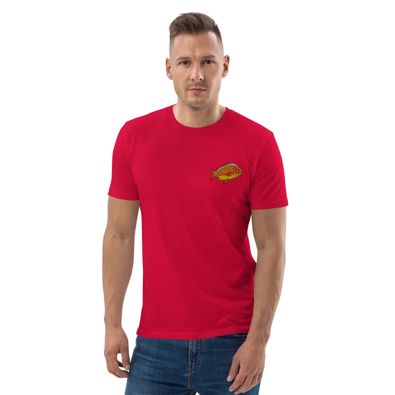 Bio Shirt - mit Karpfen Stickerei