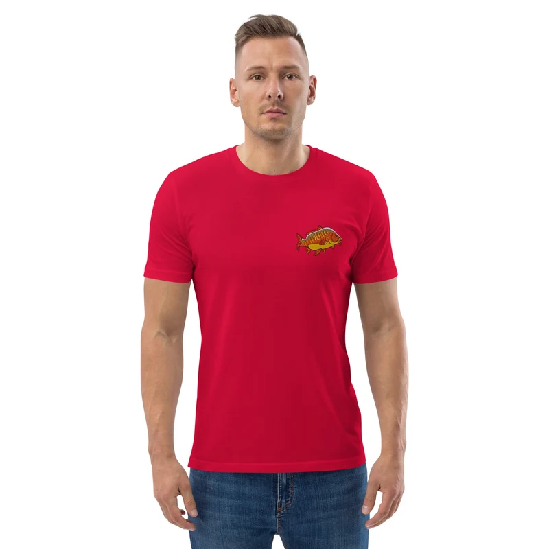 Bio Shirt - mit Karpfen Stickerei