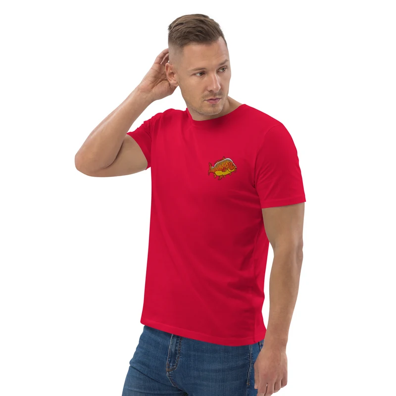 Bio Shirt - mit Karpfen Stickerei