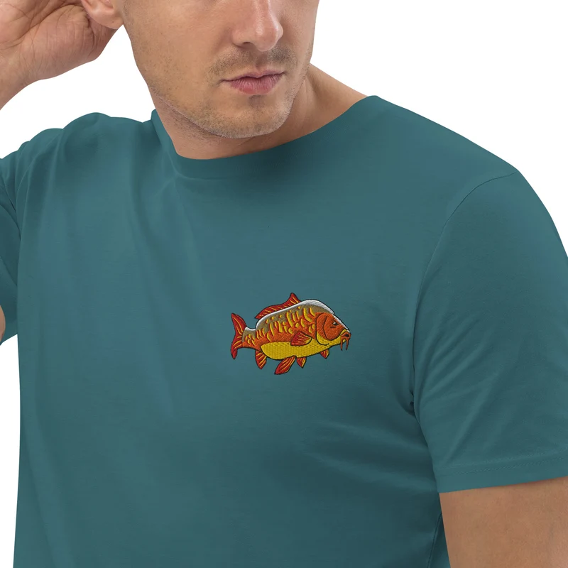 Bio Shirt - mit Karpfen Stickerei