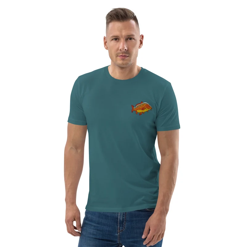 Bio Shirt - mit Karpfen Stickerei