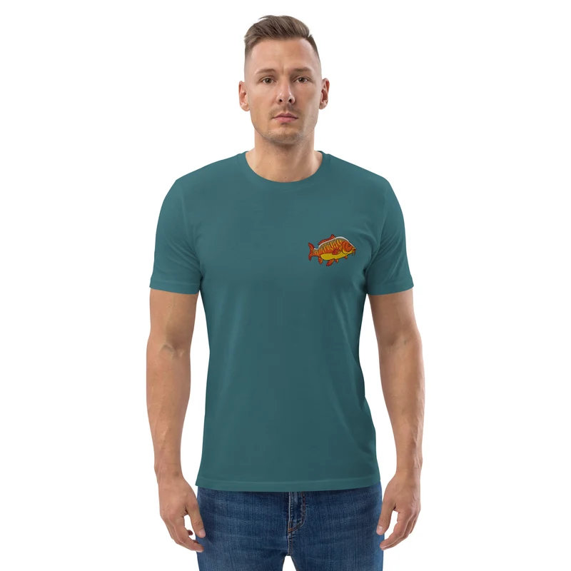 Bio Shirt - mit Karpfen Stickerei