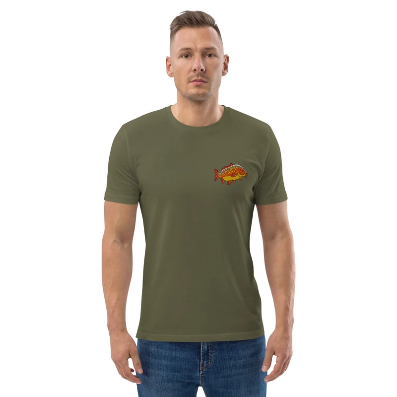 Bio Shirt - mit Karpfen Stickerei