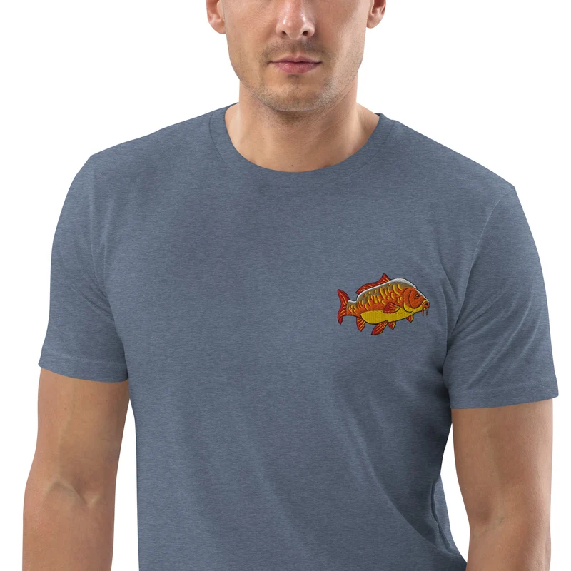 Bio Shirt - mit Karpfen Stickerei