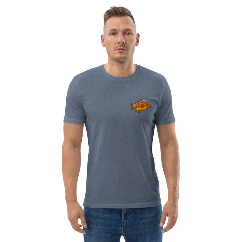 Bio Shirt - mit Karpfen Stickerei