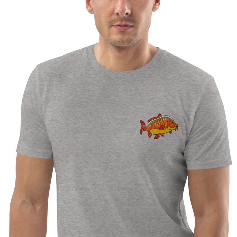 Bio Shirt - mit Karpfen Stickerei