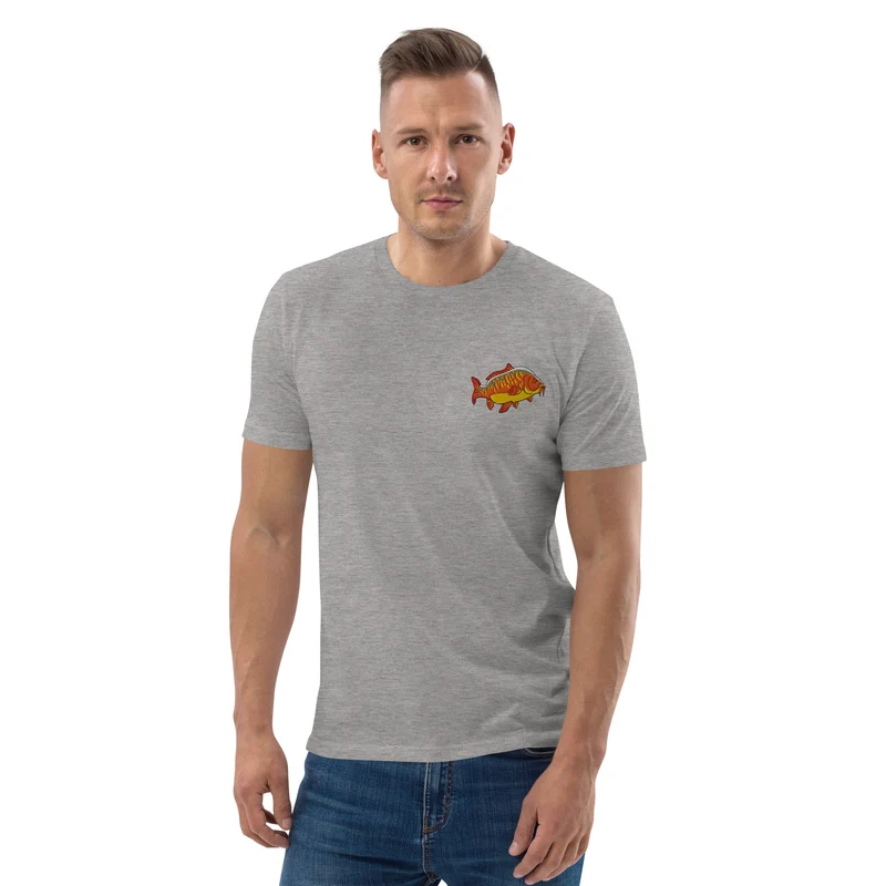 Bio Shirt - mit Karpfen Stickerei