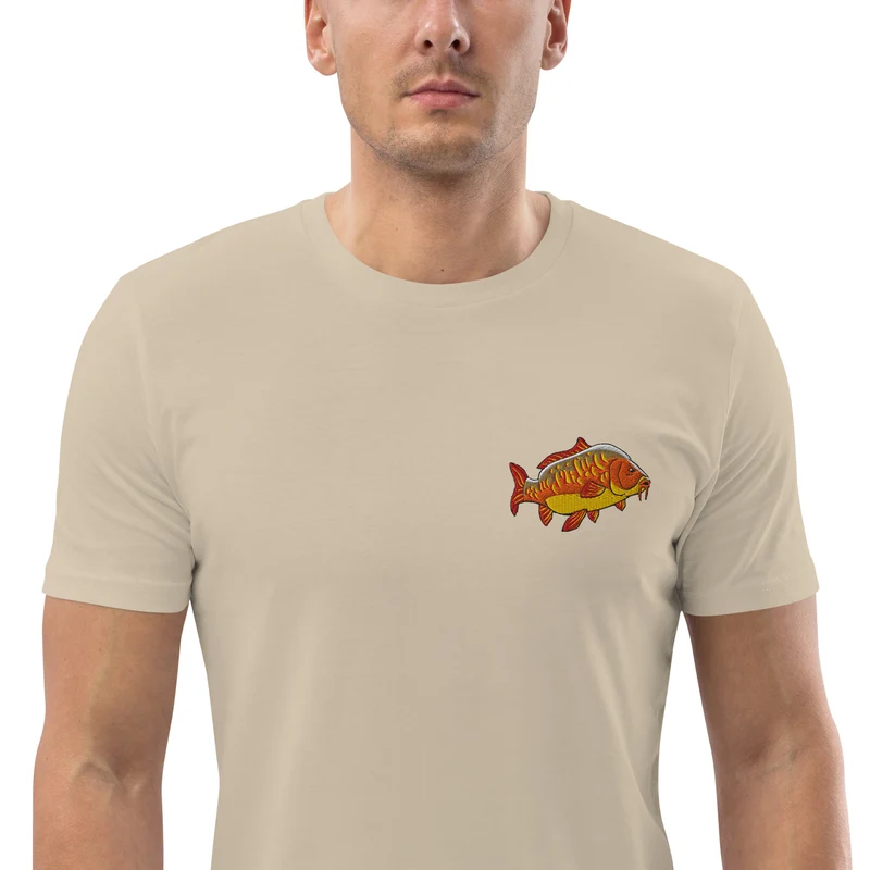 Bio Shirt - mit Karpfen Stickerei