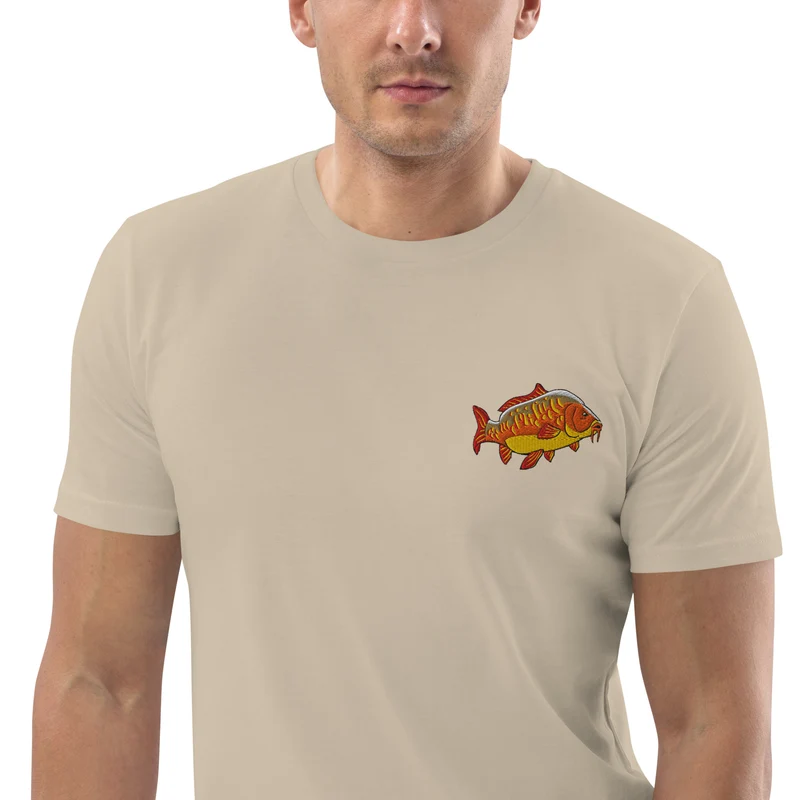 Bio Shirt - mit Karpfen Stickerei