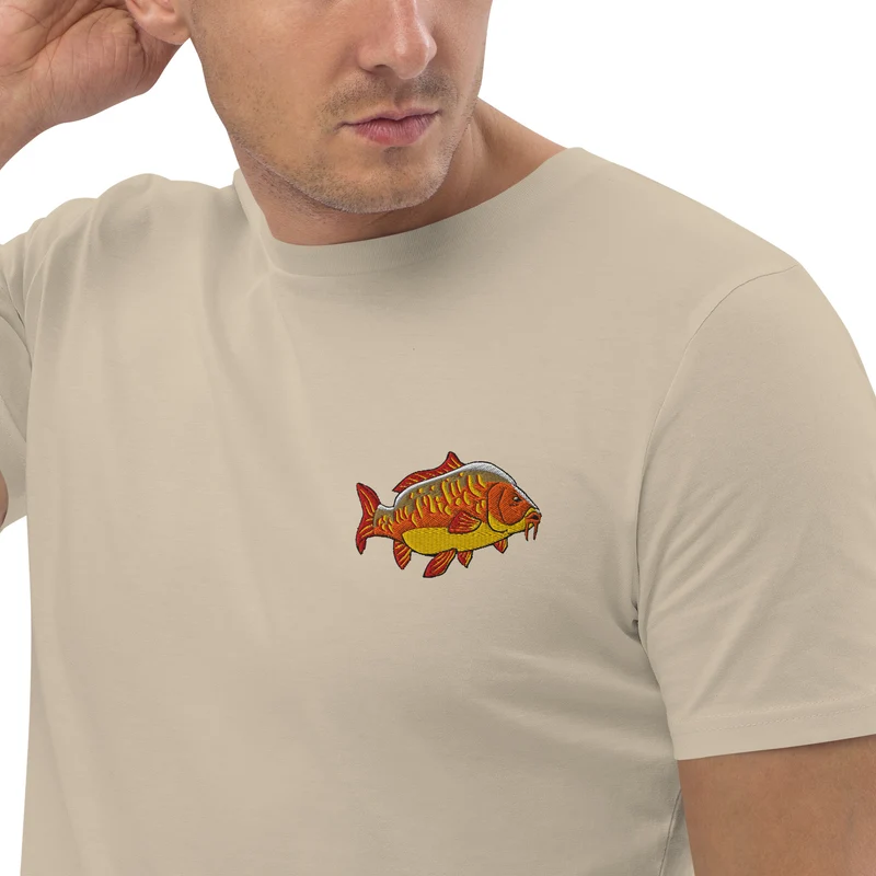 Bio Shirt - mit Karpfen Stickerei