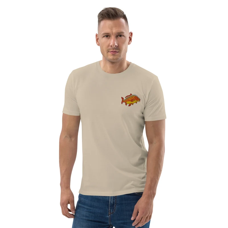 Bio Shirt - mit Karpfen Stickerei