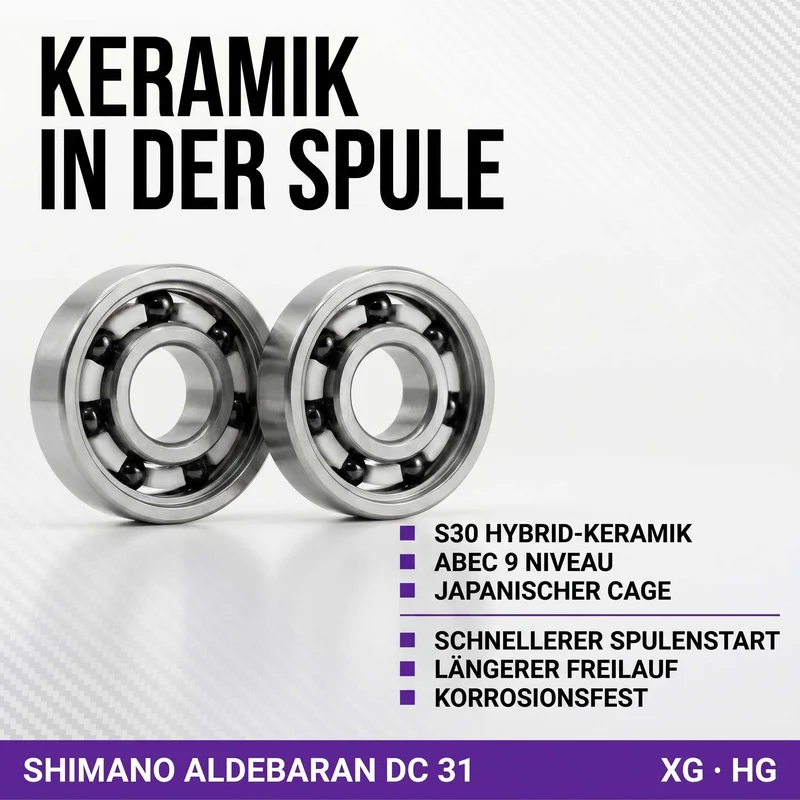 RL-TNG Komplett Kugellager Tuning Kit für Shimano Aldebaran DC 31