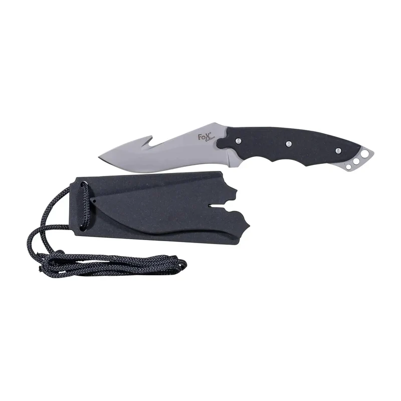 Messer Neck Knife Fox schwarz
