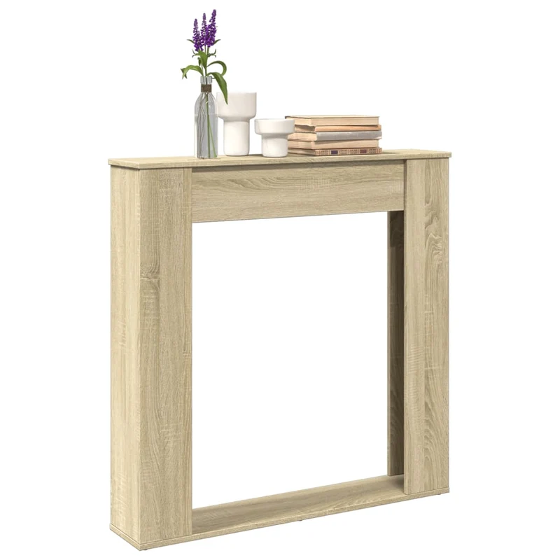 Kaminkonsole Elektrokamin Kaminrahmen 100x20x100 cm Sonoma Eiche Holzwerkstoff