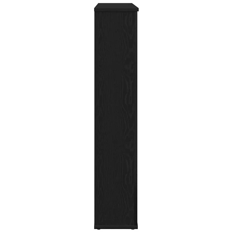 Kaminkonsole Elektrokamin Kaminrahmen 100x20x100 cm Schwarz Eiche Holzwerkstoff
