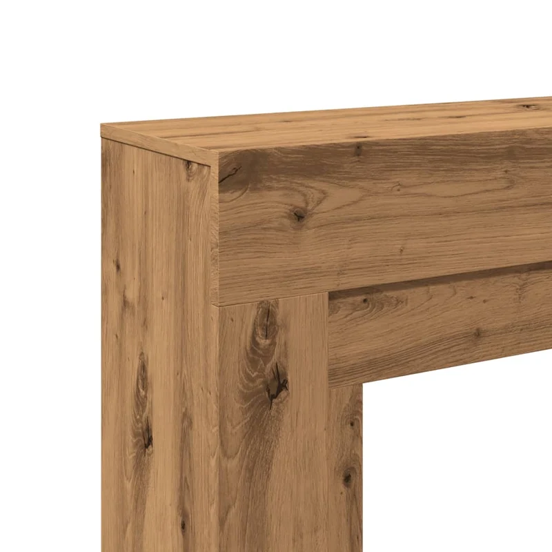 Kaminkonsole Elektrokamin Kaminrahmen 100x30x87,5 cm Artisan Eiche Holzwerkstoff
