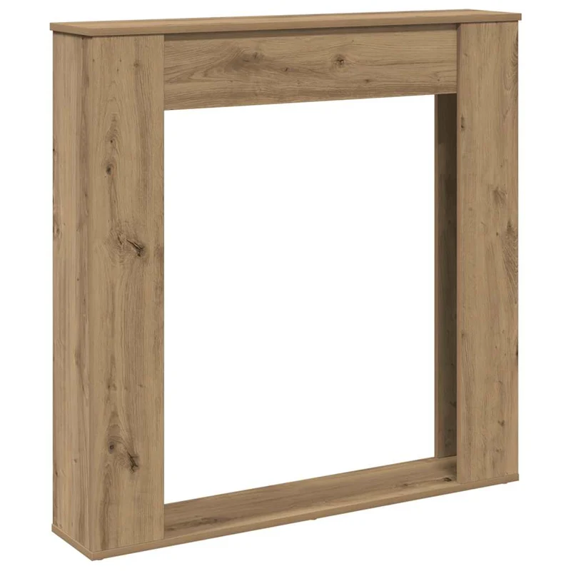 Kaminkonsole Elektrokamin Kaminrahmen 100x20x100 cm Artisan Eiche Holzwerkstoff