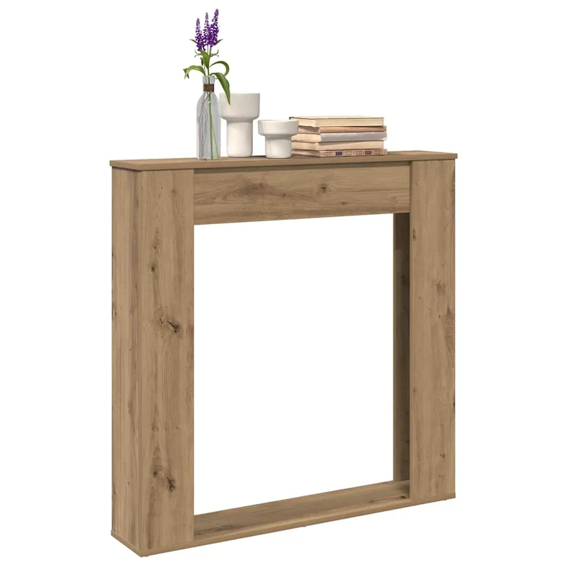 Kaminkonsole Elektrokamin Kaminrahmen 100x20x100 cm Artisan Eiche Holzwerkstoff