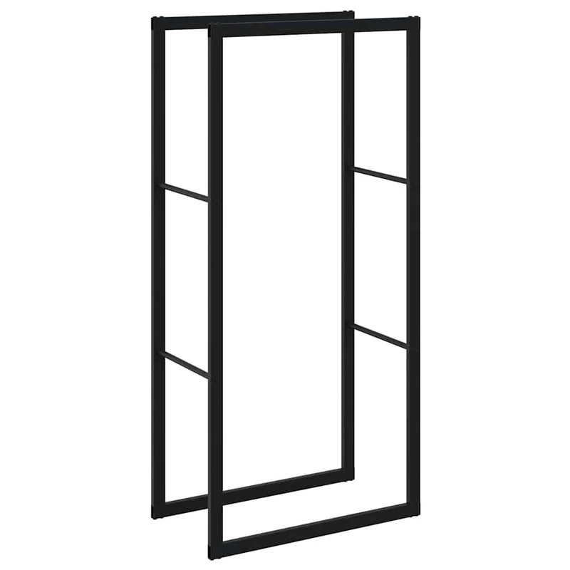 Kaminholzregal Brennholzregal 55x30x116 cm Stahl horizontal vertikal Schwarz