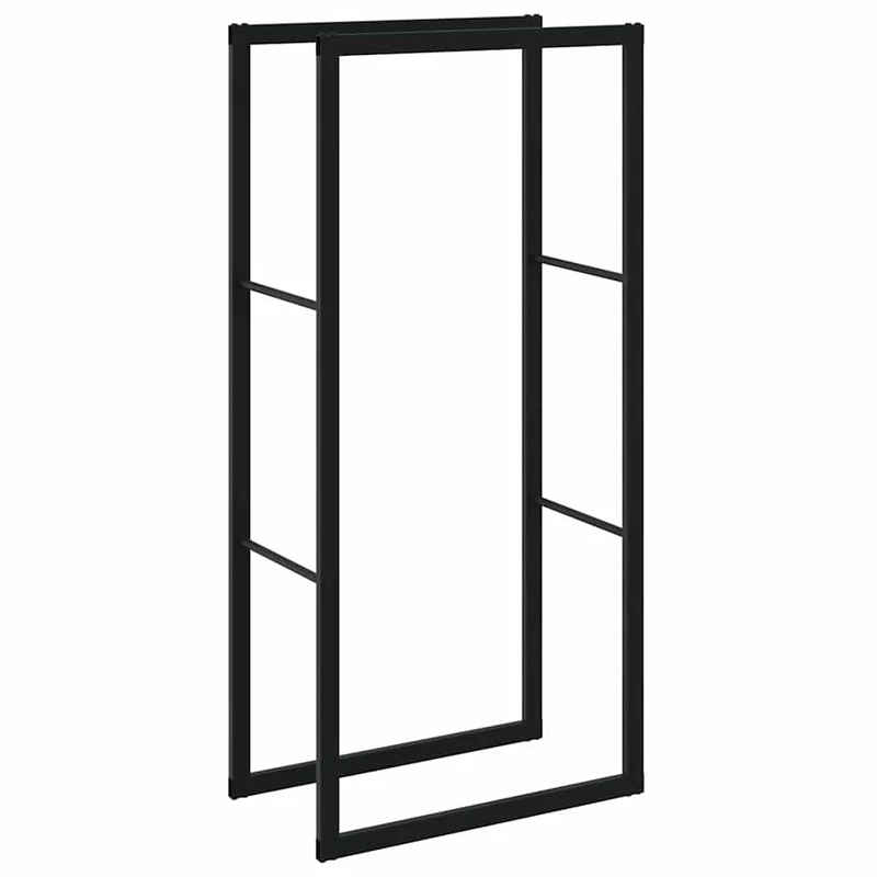 Kaminholzregal Brennholzregal 55x30x116 cm Stahl horizontal vertikal Schwarz