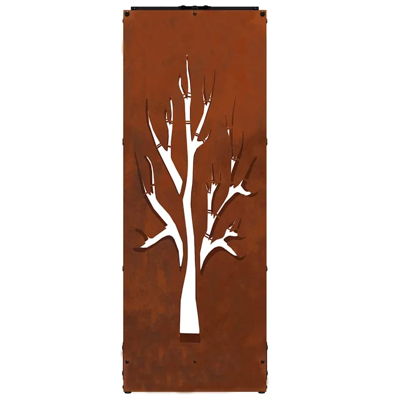 Kaminholzregal Brennholzregal 40x30x80 cm Cortenstahl Rostoptik 30 kg