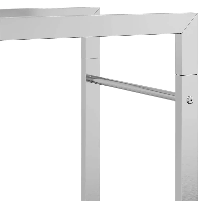 Kaminholzregal Brennholzregal 80x28x86 cm Edelstahl Holzständer Kamin Silber
