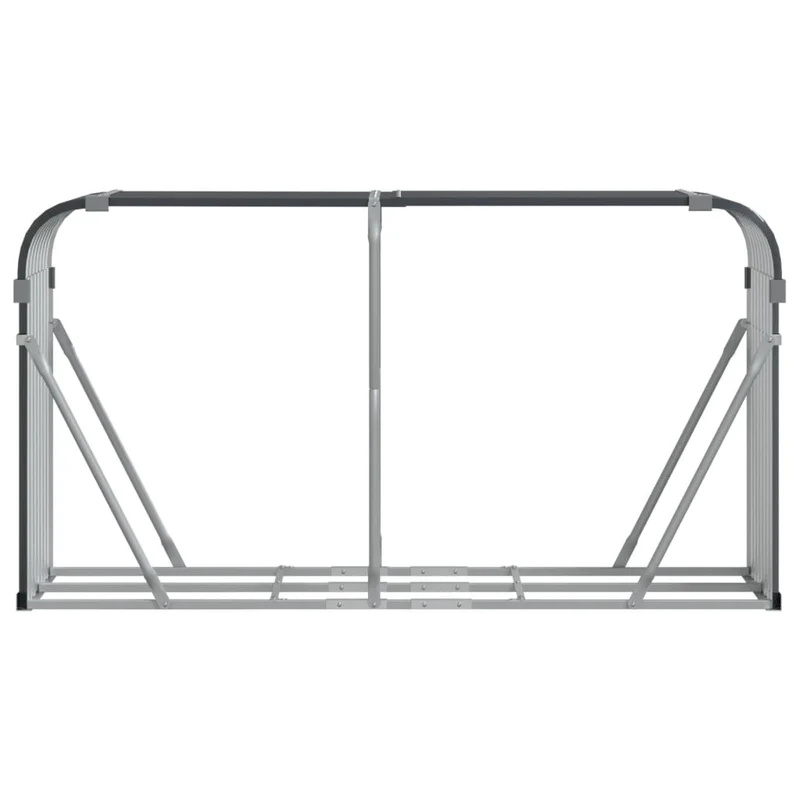 Brennholzregal Kaminholzregal 180x45x100 cm verzinkter Stahl Anthrazit Außen