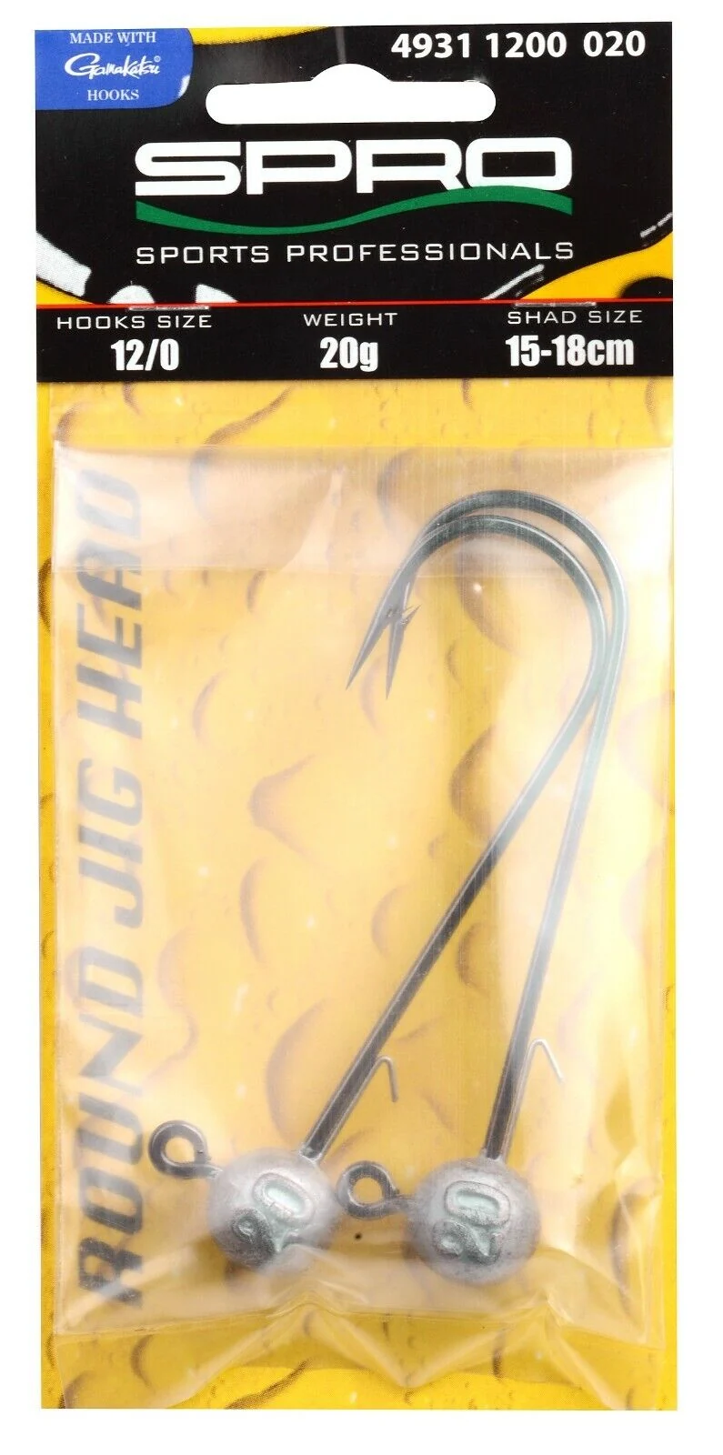 Spro Round Jighead HD Jig 90 - 2 Jighaken Gamakatsu, 10/0 und 12/0