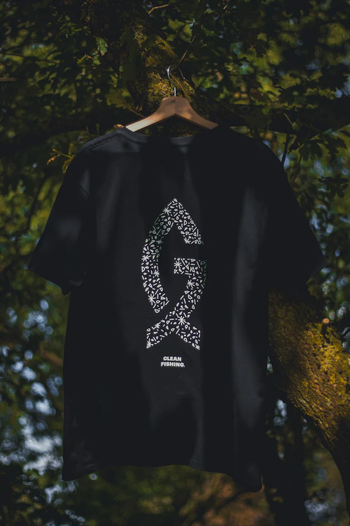 T-Shirt "Clean Fishing" Schwarz