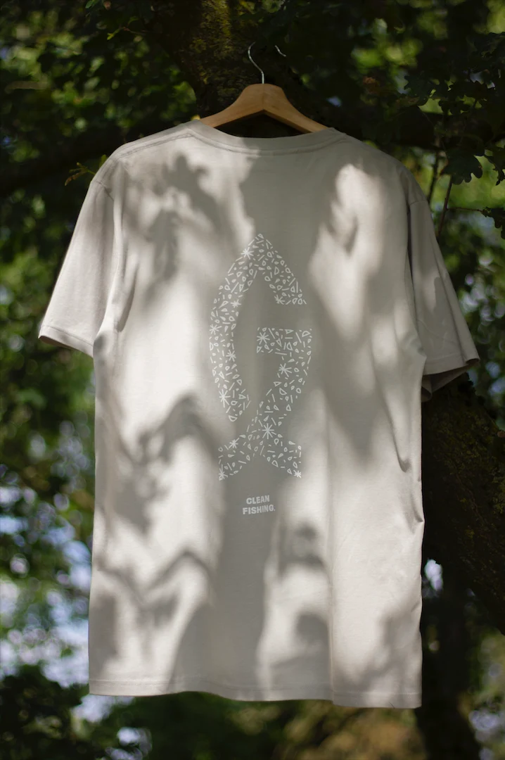 T-Shirt "Clean Fishing" Hellgrau