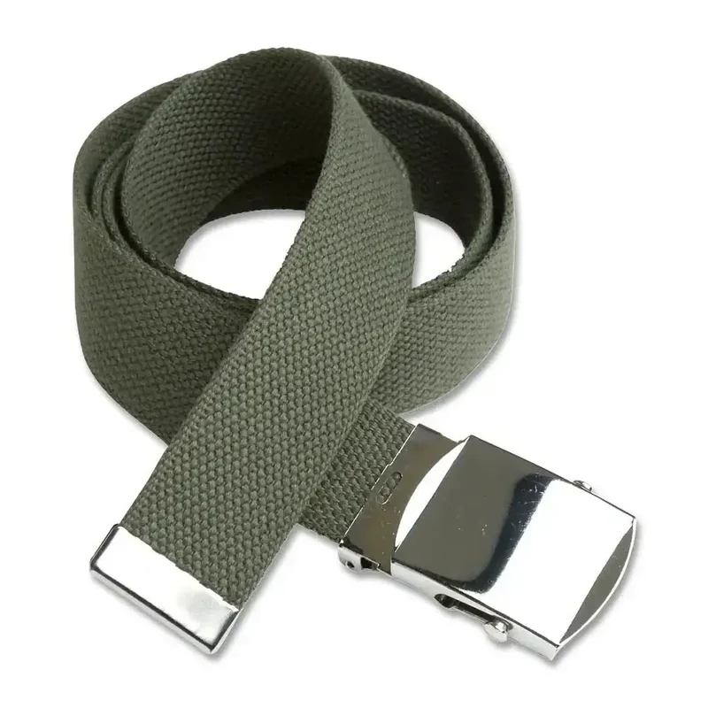 US Hosengürtel Silver Buckle 38 mm