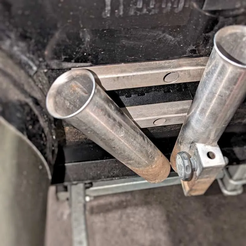 VA Slipräder mit 4x Rutenhalter für Schlauchboot - Slip Rad Satz G2