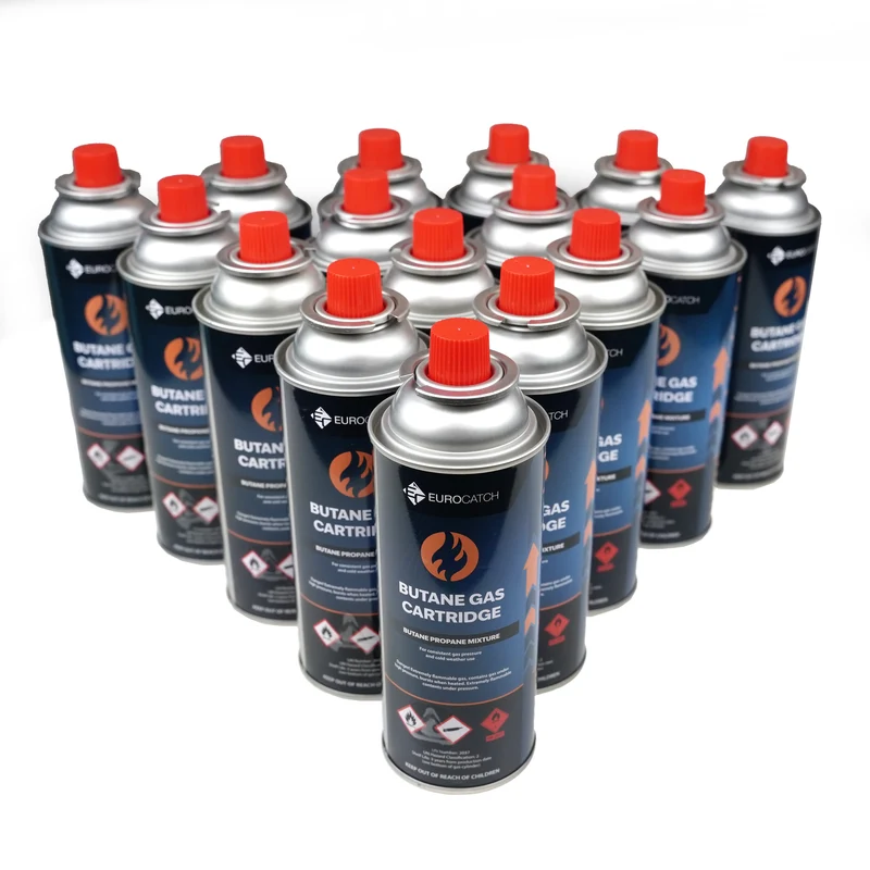 Eurocatch Gaskartusche 227 g Butan – 1 bis 28 Stk. für Camping & Outdoor