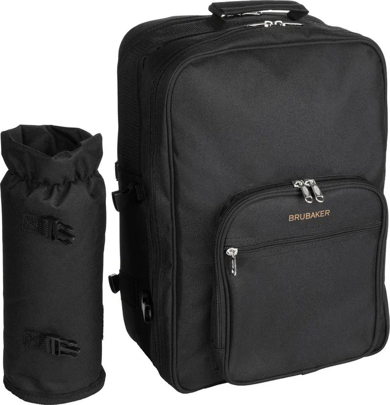 BRUBAKER Picknickrucksack 4 Personen – Braun, komplett & stilvoll