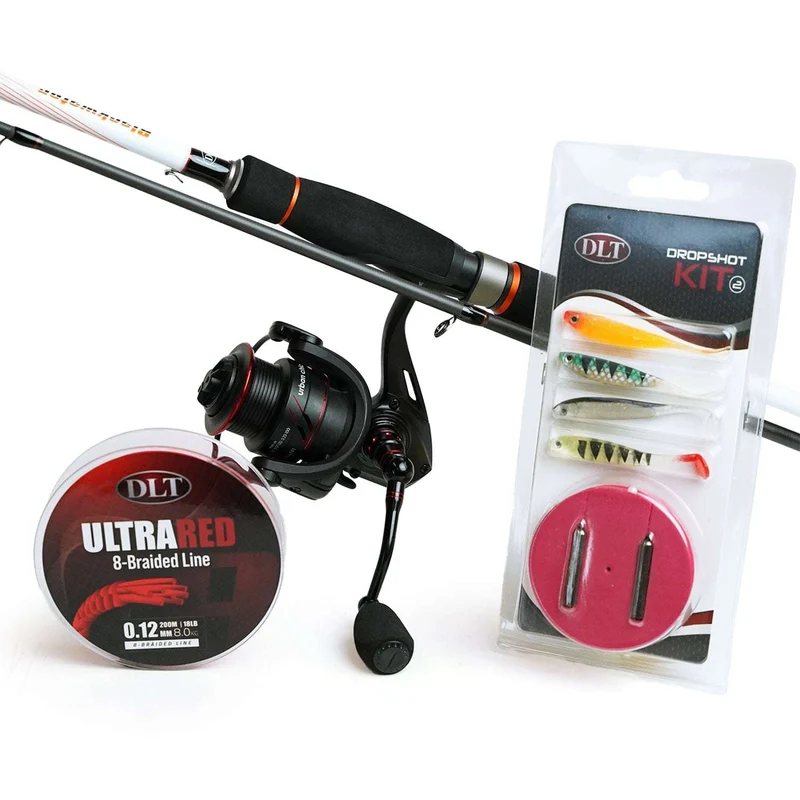DLT Dropshot Angelruten-Set komplett – 2,40 m oder 2,70 m, 7–32 g