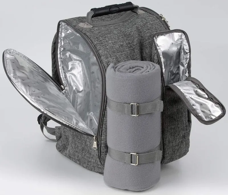 BRUBAKER Picknickrucksack 2 Personen Schwarz