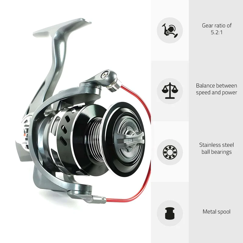 DLT Eraser Forellenrutenset MH 7–36 g – Spinnset mit Rolle & Schnur
