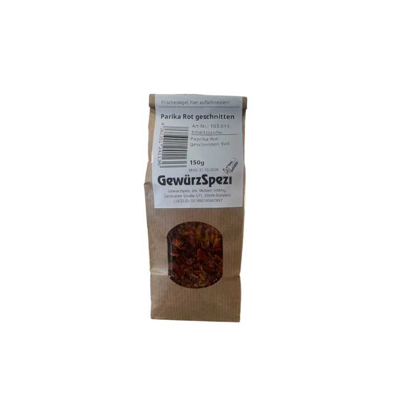 Paprika Rot geschnitten