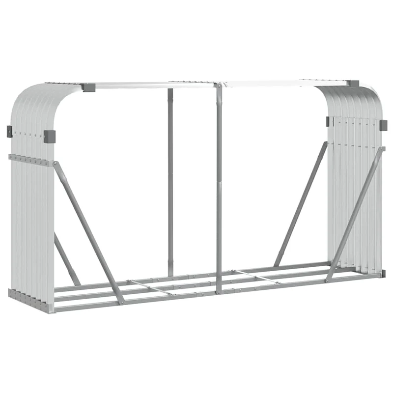 Brennholzregal Kaminholzregal 180x45x100 cm verzinkter Stahl Außen Holzlager