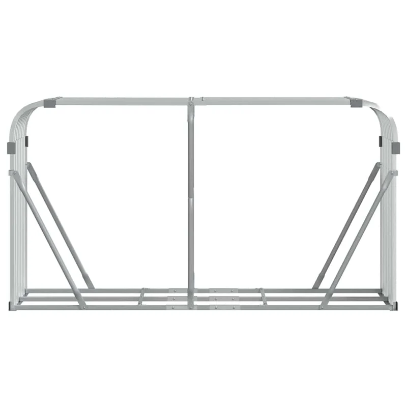 Brennholzregal Kaminholzregal 180x45x100 cm verzinkter Stahl Außen Holzlager