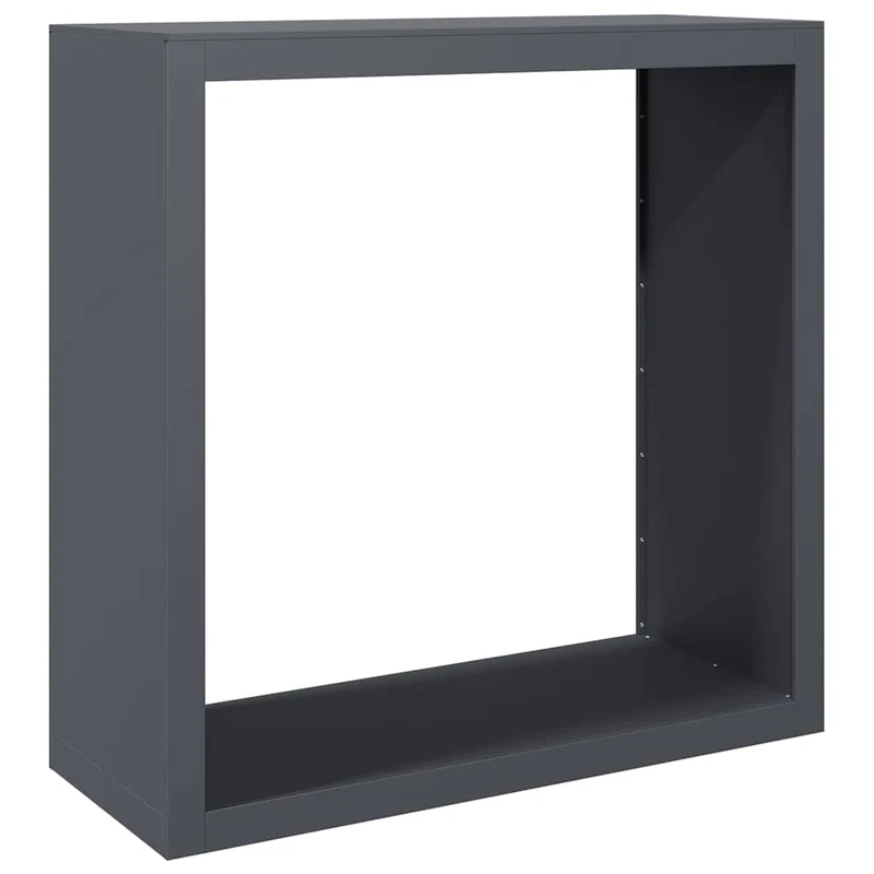 Kaminholzregal Brennholzregal Holzregal 100x40x100 cm Stahl Anthrazit Kamin
