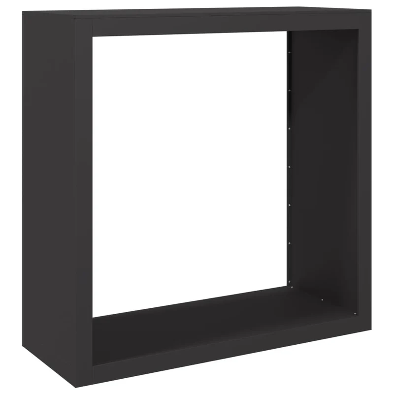 Kaminholzregal Brennholzregal Holzregal 100x40x100 cm Stahl Schwarz Kamin