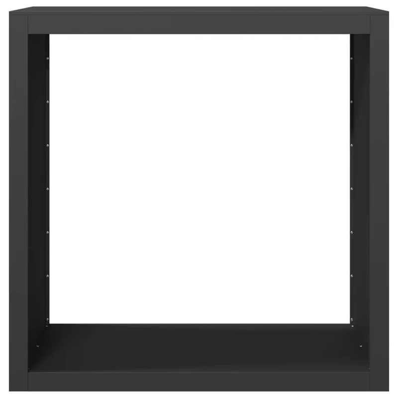 Kaminholzregal Brennholzregal Holzregal 100x40x100 cm Stahl Schwarz Kamin