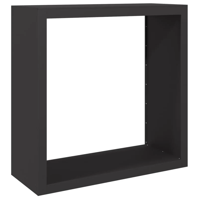 Kaminholzregal Brennholzregal Holzregal 100x40x100 cm Stahl Schwarz Kamin