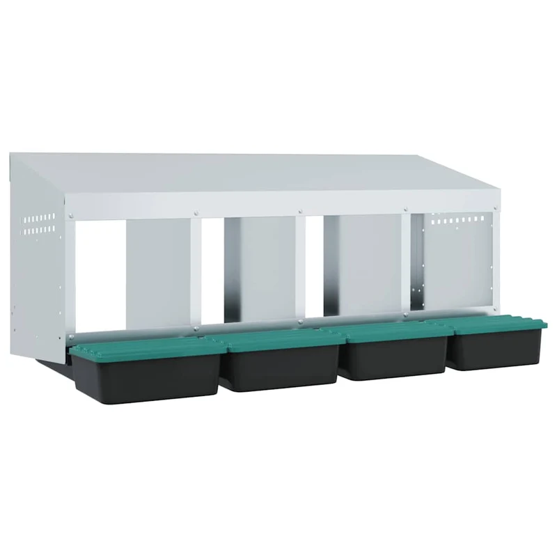 Abrollnest Hühner 4-fach Legenest Metall 106x50x46 cm Wandmontage Eierfach