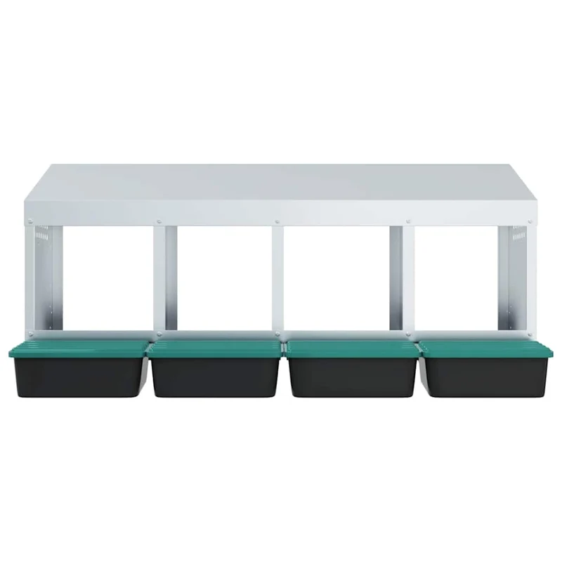Abrollnest Hühner 4-fach Legenest Metall 106x50x46 cm Wandmontage Eierfach