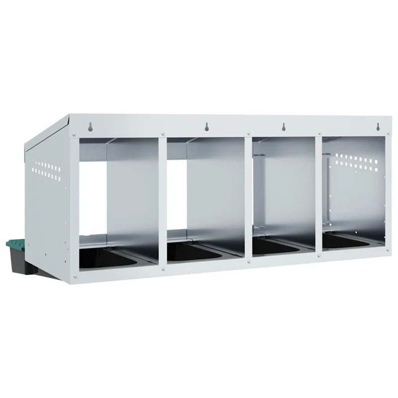 Abrollnest Hühner 4-fach Legenest Metall 106x50x46 cm Wandmontage Eierfach