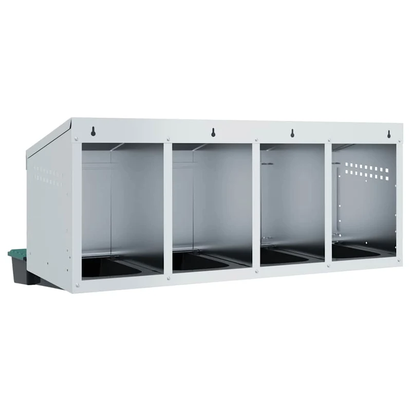 Abrollnest Hühner 4-fach Legenest Metall 106x50x46 cm Wandeinbau Eierfach
