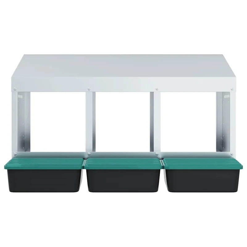 Abrollnest Hühner 3-fach Legenest Metall 79,5x50x46 cm Wandmontage Eierfach