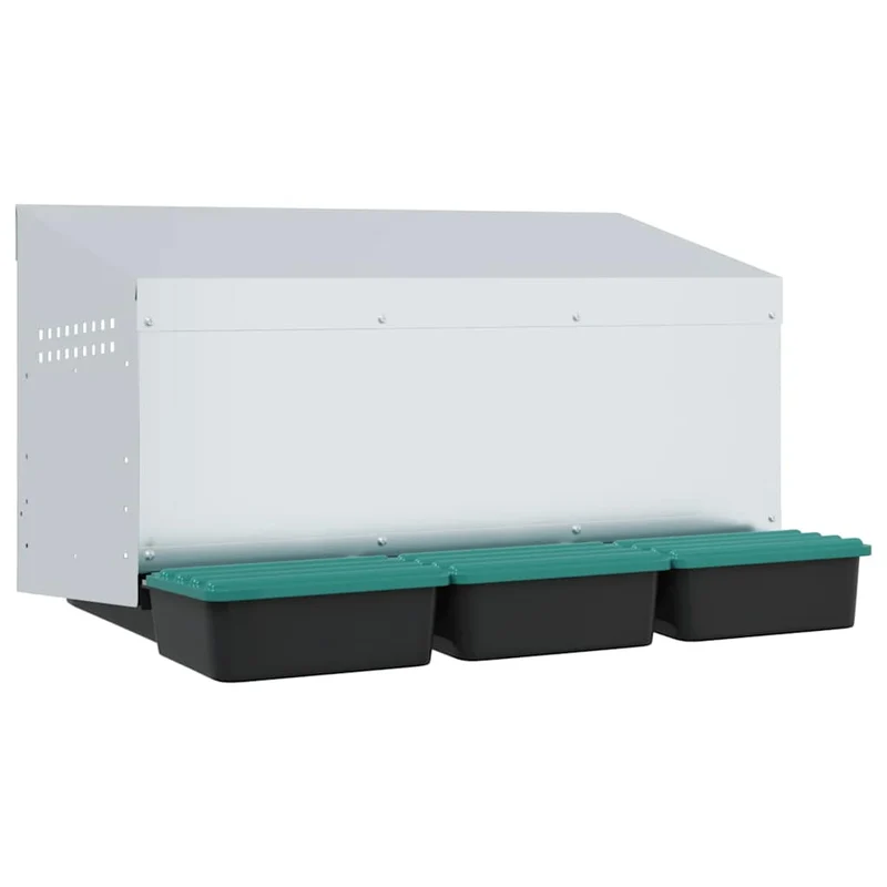 Abrollnest Hühner 3-fach Legenest Metall 79,5x50x46 cm Wandmontage Eierfach